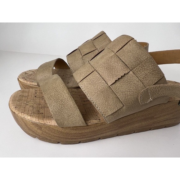 Korks Kork-Ease Women's Fraya Wedge Slingback Natural Platform Sandal Size 9 - Picture 5 of 15